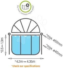 EXIT TOYS EXIT Pool Abdeckung ø427cm -Garten Spielzeug Laden 30801400 c exittoys kryt