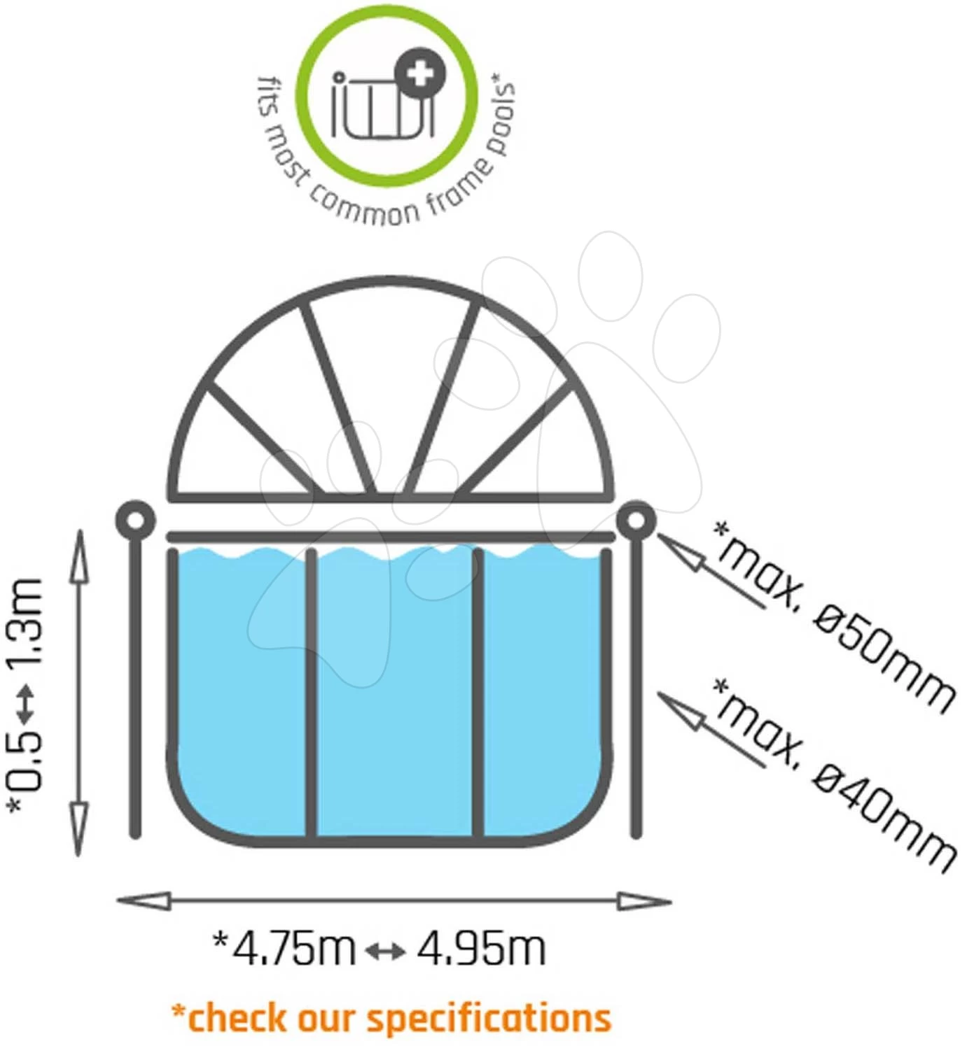 EXIT TOYS EXIT Pool Abdeckung ø488cm 4 EXIT TOYS EXIT Pool Abdeckung ø488cm – Bild 2