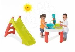 Tischset Water&Sand 2in1 Smoby Mit Mühle Und Rutsche Toboggan XS Mit Wasser Länge 90 Cm Ab 18 Monaten -Garten Spielzeug Laden 310063 04 a smoby set