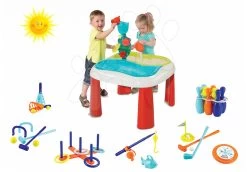 Tischset Water&Sand 2in1 Smoby Mit Einer Mühle Und Einem Sportset Mit 7 Spielen Von Jardin&Saisons Ab 18 Monaten -Garten Spielzeug Laden 310063 05 a smoby set