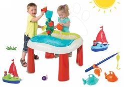 Tischset Water&Sand 2in1 Smoby Mit Mühle Und Angel Und Segelboot Mit Matrose Ab 18 Monaten -Garten Spielzeug Laden 310063 10 a smoby set