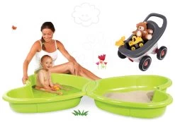 Set Sandkasten Schmetterling Smoby Mit Wasserdüse Und Lauflernhilfe Und Buggy 3in1 Kinderwagen Und Anhänger Mit Bremse -Garten Spielzeug Laden 310143set 15 smoby set