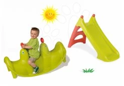 Set Schaukel Hund Smoby Doppelseitig Grün- Und Rutsche Toboggan XS Mit Wasserlänge 90 Cm -Garten Spielzeug Laden 310159 04 a smoby set
