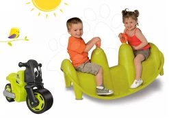Set Schaukel Hund Smoby Doppelseitig Und Rutscher-Motorrad Racing Bike -Garten Spielzeug Laden 310159 08 smoby set