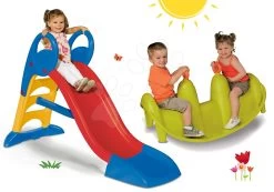 Set Doppelseitige Schaukel Hund Smoby Und Rutsche Toboggan KS Medium 1,5 Meter -Garten Spielzeug Laden 310159set 19 smoby set 3