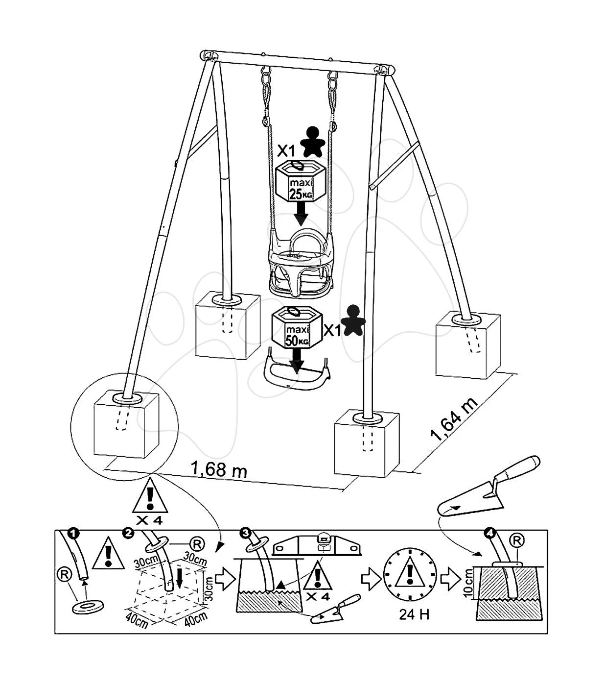 Schaukel Portique Plus Smoby Mit Metallkonstruktion, Höhe 180 Cm Ab 12 Monaten 8 Schaukel Portique Plus Smoby Mit Metallkonstruktion, Höhe 180 Cm Ab 12 Monaten – Bild 6