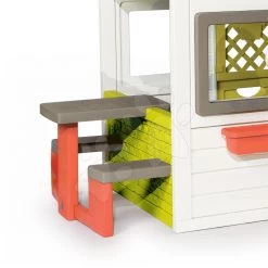 Kletterset Multiactivity Climbing Tower Smoby Mit 3 Kletterwänden Mit Rutsche Und Haus Der Freunde Mit Vorgarten Und Küche Ab 24 Monaten -Garten Spielzeug Laden 310209 f smoby domcek