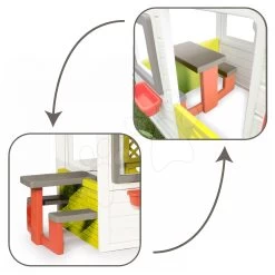 Kletterset Multiactivity Climbing Tower Smoby Mit 3 Kletterwänden Mit Rutsche Und Haus Der Freunde Mit Vorgarten Und Küche Ab 24 Monaten -Garten Spielzeug Laden 310209 g smoby domcek