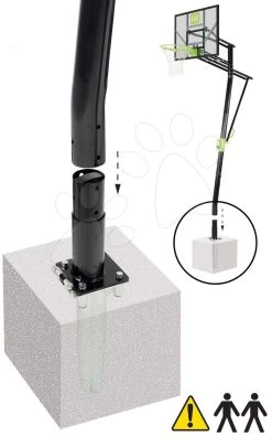 EXIT TOYS EXIT Galaxy Basketballkorb Zur Bodenmontage - Grün/schwarz -Garten Spielzeug Laden 46031000 c exittoys konstrukcia