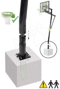 EXIT TOYS EXIT Galaxy Basketballkorb Zur Bodenmontage Mit Dunkring - Grün/schwarz -Garten Spielzeug Laden 46031100 e exittoys konstrukcia