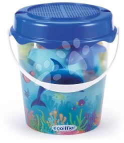 ECOIFFIER Eimerset Delphin Bucket Dolphin Écoiffier 21 Cm Hoch, Durchscheinend Mit 12 Zubehörteilen Ab 18 Monaten -Garten Spielzeug Laden 513 e ecoiffier vedro