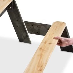 EXIT TOYS EXIT Aksent Sand,- Wasser- Und Picknicktisch (2 Bänke) -Garten Spielzeug Laden 52051005 e exittoys pieskovisko