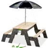 EXIT TOYS EXIT Aksent Sand,- Wasser- Und Picknicktisch (2 Bänke) Mit Sonnenschirm Und Gartenwerkzeugen -Garten Spielzeug Laden 52051045 b exittoys pieskovisko