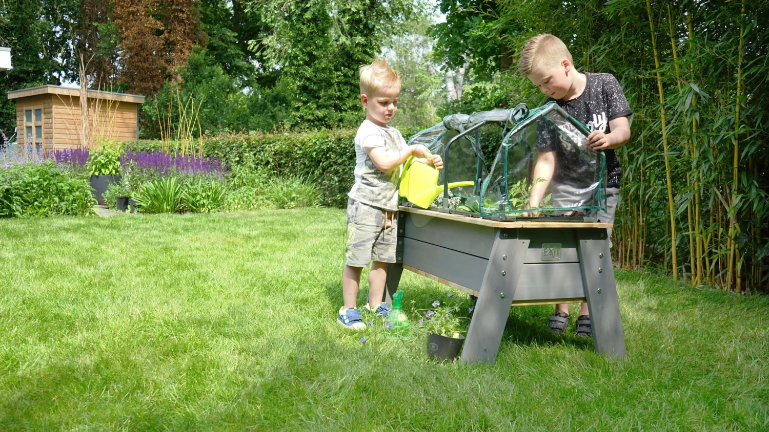 EXIT TOYS EXIT Aksent Hochbeet L Mit Gewächshaus Und Gartengeräten 3 EXIT TOYS EXIT Aksent Hochbeet L Mit Gewächshaus Und Gartengeräten