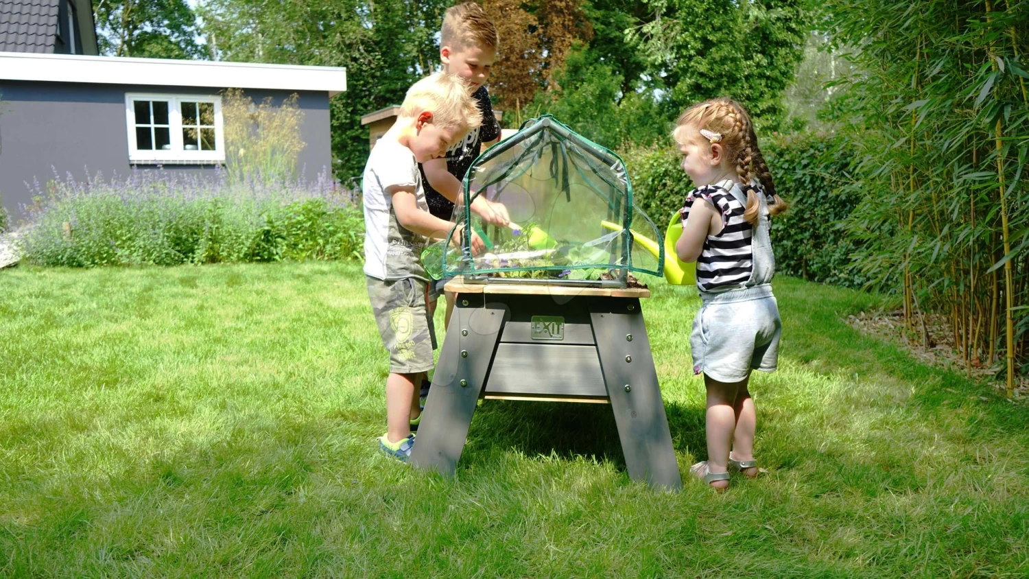 EXIT TOYS EXIT Aksent Hochbeet L Mit Gewächshaus Und Gartengeräten 4 EXIT TOYS EXIT Aksent Hochbeet L Mit Gewächshaus Und Gartengeräten – Bild 2