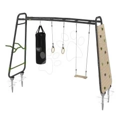 Multifunkčná Preliezka GetSet Monkeybar MB320 Exit Toys Rozšíriteľná S Gymnastickými Kruhmi Boxovacím Vrecom Lezeckou Stenou Hojdačkou A Bradlami ET54302000 -Garten Spielzeug Laden 54302000 b exit toys multifunkcna preliezka