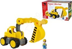 Bagger Power Worker Digger + Figurine BIG Arbeitsmaschine 67 Cm Mit Gummirädern Ab 2 Jahren B54835 -Garten Spielzeug Laden 54835 a big bager