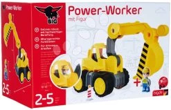 Bagger Power Worker Digger + Figurine BIG Arbeitsmaschine 67 Cm Mit Gummirädern Ab 2 Jahren B54835 -Garten Spielzeug Laden 54835 d big bager