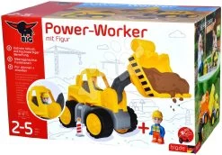 Lader Power Worker Wheel Loader + Figurine BIG Arbeitsmaschine 47 Cm - Gummiräder Ab 2 Jahren B54837 -Garten Spielzeug Laden 54837 h big bager