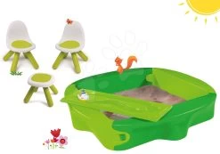 Set Sandkasten Sandy BIG Mit Festdeckel Und Stühle Mit Picknicktisch KidChair Ab 12 Monaten -Garten Spielzeug Laden 56733set 11 big set