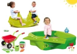Set Sandkasten Sandy BIG Mit Festdeckel Und Eine Doppelseitige Schaukel Hund Und Schubkarren Set Ab 12 Mon. -Garten Spielzeug Laden 56733set 12 big set 2