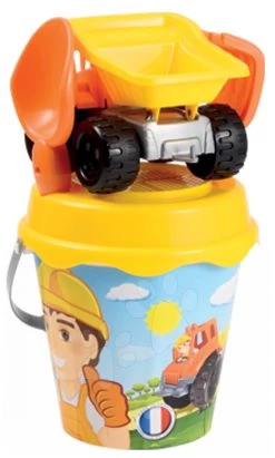 ECOIFFIER Eimerset Für Sand Bob Builder Écoiffier Mit Einem Spielzeugauto (Eimerhöhe 18 Cm) Ab 18 Monaten 5 Teile