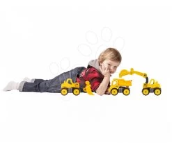 Set Sandkasten Sandy BIG Mit Festdeckel Und LKW Mit Bagger Und Lader -Garten Spielzeug Laden 800055000 b big pracovne auta 800055801 800055802 800055803