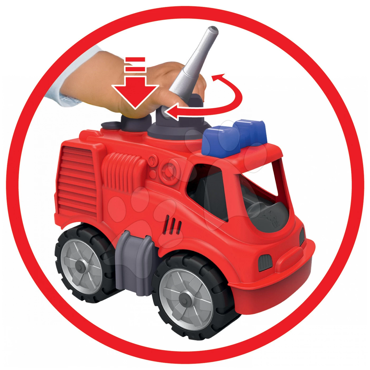 Power BIG Feuerwehrauto Mit Wasserkanone Rot Ab 24 Monaten 5 Power BIG Feuerwehrauto Mit Wasserkanone Rot Ab 24 Monaten – Bild 3