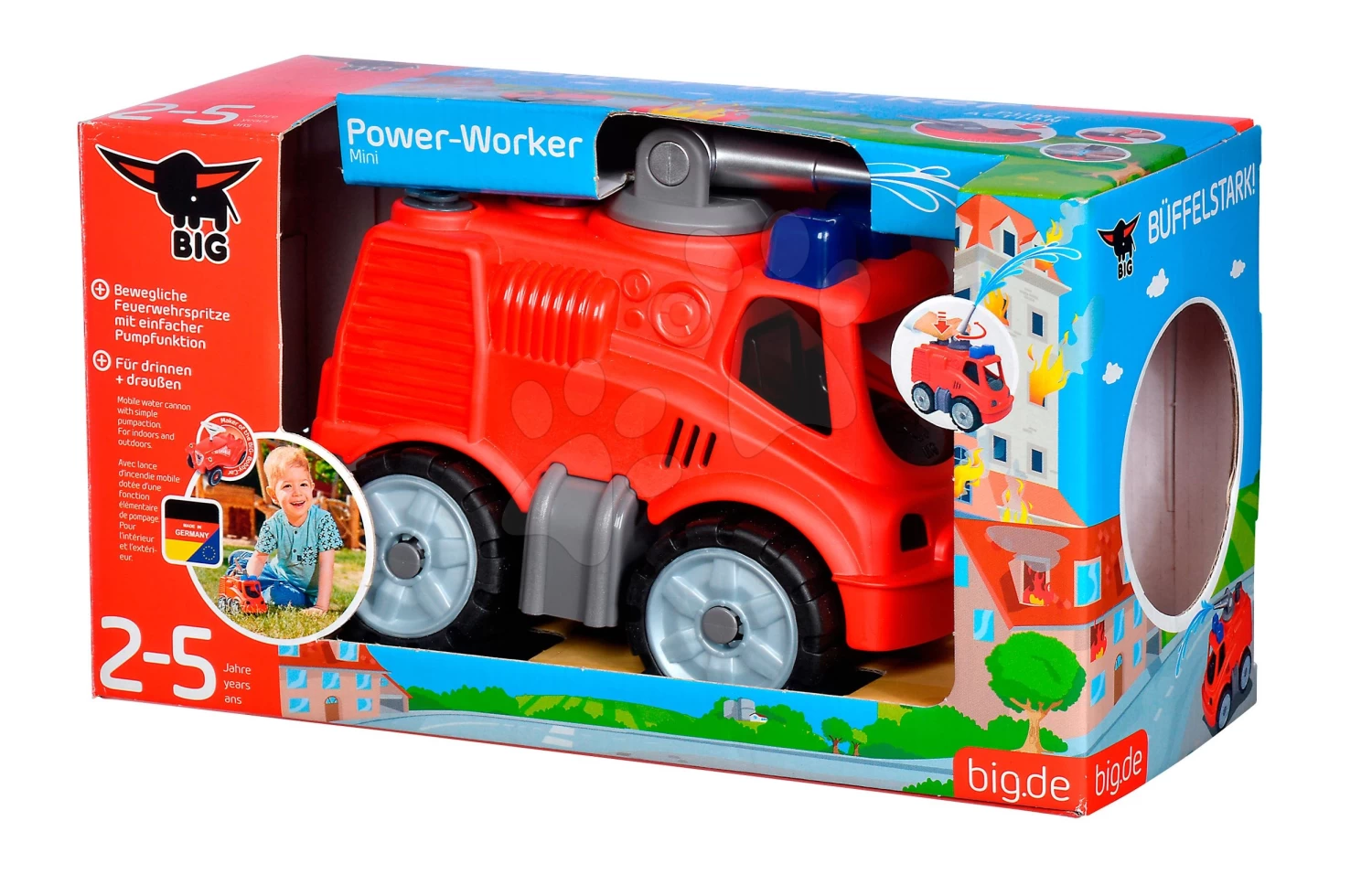 Power BIG Feuerwehrauto Mit Wasserkanone Rot Ab 24 Monaten 19 Power BIG Feuerwehrauto Mit Wasserkanone Rot Ab 24 Monaten – Bild 17