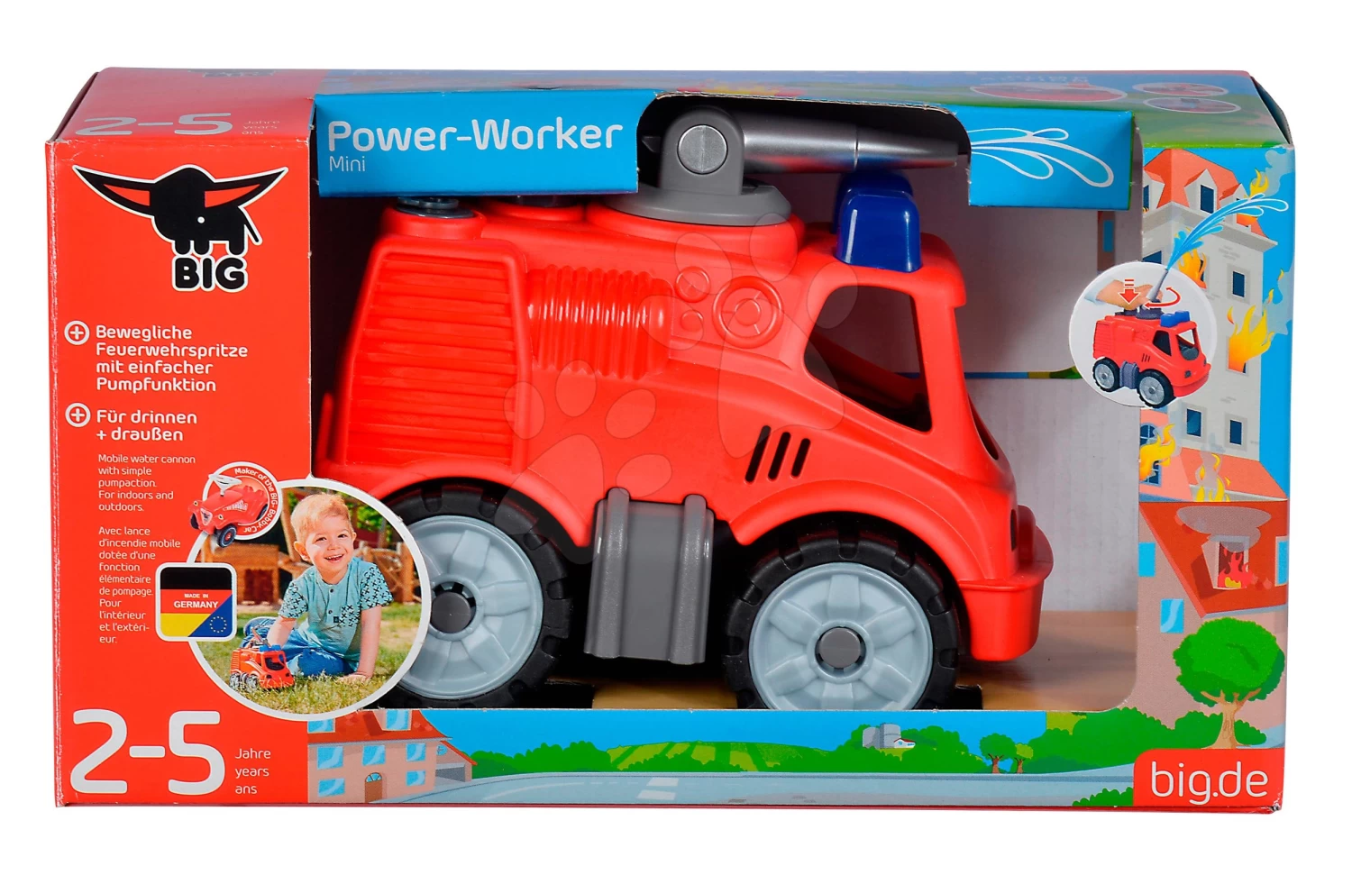 Power BIG Feuerwehrauto Mit Wasserkanone Rot Ab 24 Monaten 20 Power BIG Feuerwehrauto Mit Wasserkanone Rot Ab 24 Monaten – Bild 18