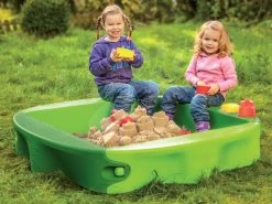 Sandgrube Mit Wasserbahn Sandy BIG Mit Deckel Volumen 239 Liter 138 * 138 Cm Grün Ab 12 Monaten -Garten Spielzeug Laden 800056733 l big pieskovisko 1
