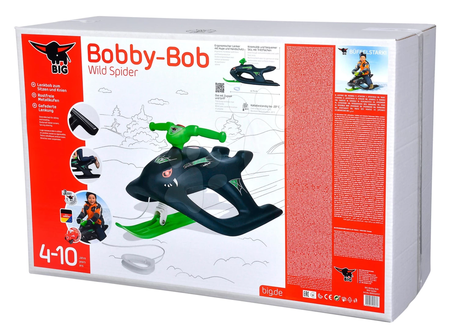 Bobby Bob Wild Spider BIG-Schlitten Mit Metallsockel Und Dämpfer Schwarz Ab 4 Jahren 12 Bobby Bob Wild Spider BIG-Schlitten Mit Metallsockel Und Dämpfer Schwarz Ab 4 Jahren – Bild 10