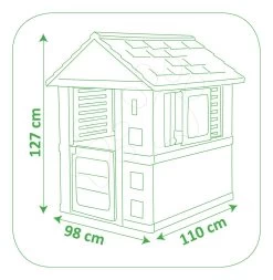 Spielcenter-Set Fun Center Smoby Mit 150 Cm Langer Rutsche Und Ein Natur-Haus Mit Schiebeladen Ab 24 Monaten -Garten Spielzeug Laden 810704 d smoby domcek 1