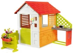 Spielcenter-Set Fun Center Smoby Mit Rutsche Und Häusschen Sonne Sunny Mit Klingel, Küche Und Garten Ab 24 Monaten -Garten Spielzeug Laden 810707c a smoby domcek 1