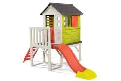 Spielcenter-Set Fun Center Smoby Mit Rutsche 150 Cm Und Ein Haus Auf Pfeilern Mit Sandkasten Ab 24 Monaten -Garten Spielzeug Laden 810800 b smoby domcek