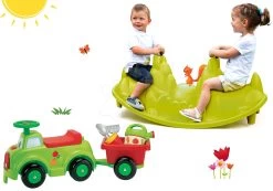 Set Doppelseitige Schaukel Hund Smoby Und Ein Rutscher Mit Anhänger Und Sand-Set -Garten Spielzeug Laden 830201set 21 smoby set