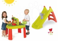 Tischset Gärtner De Jardinage 2in1 Smoby Zweiteilig Mit Garten Und Rutsche Toboggan XS Mit Wasserlänge 90 Cm -Garten Spielzeug Laden 840100 4 smoby set