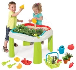 Tischset Gärtner De Jardinage 2in1 Smoby Zweiteilig Mit Garten Und Rutsche Toboggan XS Mit Wasserlänge 90 Cm -Garten Spielzeug Laden 840101 a smoby stolik zahradnik 1