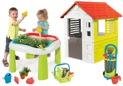 Tischset Gärtner De Jardinage 2in1 Smoby Zweiteilig Mit Garten Und Haus Lovely Und Trolley Mit Werkzeug -Garten Spielzeug Laden 840101set 3 smoby set
