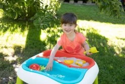 Tisch Wasser&Sand Smoby Mit Doppelter Abdeckung Und Boot Mit Formen Ab 18 Monaten -Garten Spielzeug Laden 840107 g smoby stolik