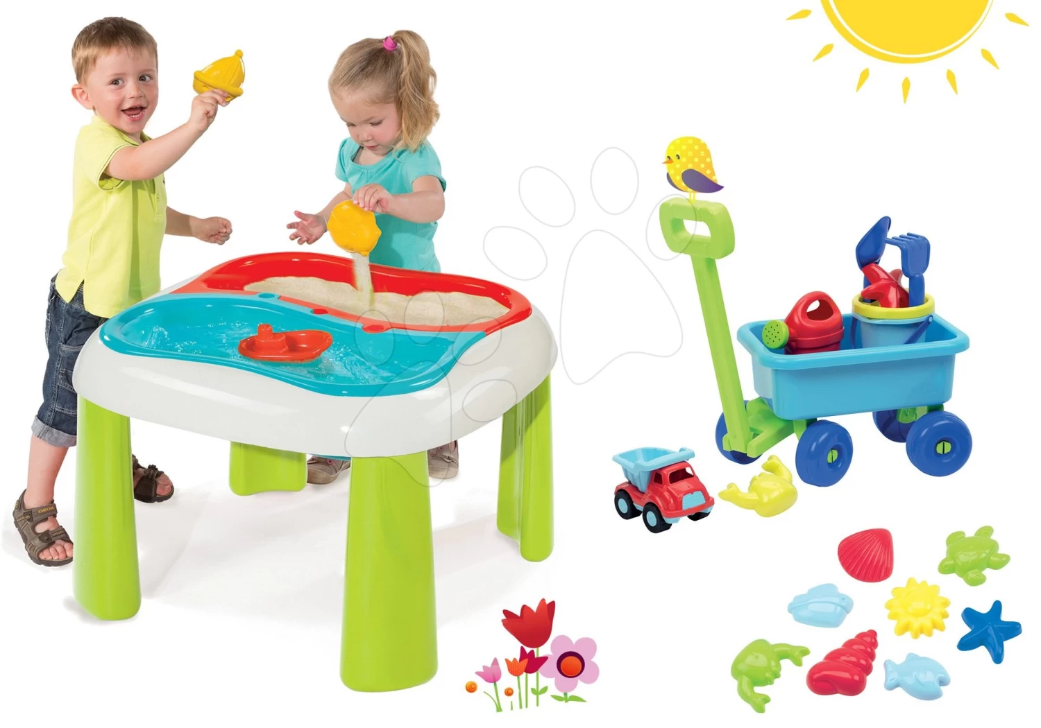 Tischset Water&Sand 2in1 Smoby Mit Mühle Und Trolley Zum Schleppen Set Ab 18 Monaten 18 Tischset Water&Sand 2in1 Smoby Mit Mühle Und Trolley Zum Schleppen Set Ab 18 Monaten – Bild 16