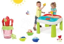 Set Tisch Wasser & Sand 2in1 Smoby Mit Mühle, Eimerset Mit Kanne Durchscheinend Und 3 Minibooten Ab 18 Monaten -Garten Spielzeug Laden 840107set 9 a smoby set
