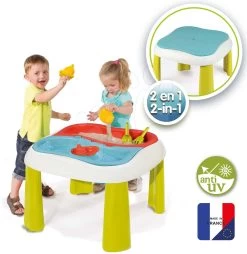 Gartentisch Sandkasten Mit Wasserspiel Water&Sand Smoby Mit Deckel Und Boot Mit Sandförmchen Ab 18 Monaten SM840110