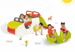Kletterset Adventure Car Smoby Mit Einer 150 Cm Langen Rutsche Und Doppelseitiger Schaukel-Hund Ab 18 Monaten -Garten Spielzeug Laden 840200 03b