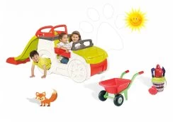Kletterset Adventure Car Smoby Mit Rutsche 150 Cm Lang, Schubkarren Und Marine Eimer Set Ab 24 Monaten -Garten Spielzeug Laden 840200 09 a smoby set
