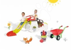 Kletterset Adventure Car Smoby Mit Rutsche 150 Cm Lang, Schubkarren Und Marine Eimer Set Ab 24 Monaten -Garten Spielzeug Laden 840200 09 b smoby set