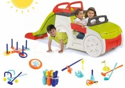 Kletterset Adventure Car Smoby Mit 150 Cm Langer Rutsche Und 7 Sportspielen Ab 24 Monaten -Garten Spielzeug Laden 840200 11 smoby set