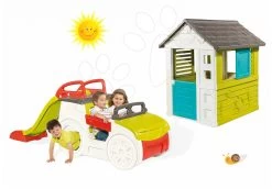 Kletterset Adventure Car Smoby Mit Einer 150 Cm Langen Rutsche Und Einem Haus Pretty Blue Ab 24 Monaten -Garten Spielzeug Laden 840200 12 a smoby set