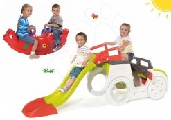 Kletterset Adventure Car Smoby Mit Sandkasten Und Schaukel - Dino Sammy Ab 24 Monaten -Garten Spielzeug Laden 840200 24 smoby set
