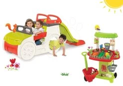 Kletterset Adventure Car Smoby Mit Rutsche Und Gemüseständer Mit 40 Zubehörteilen Ab 24 Monaten -Garten Spielzeug Laden 840200set 30 smoby set